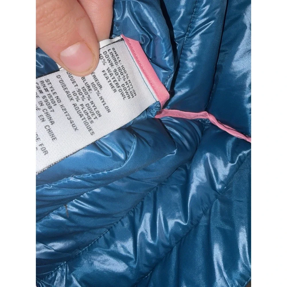 Kate Spade Packable Down Women's Puffer Jacket Xl Blue EUC